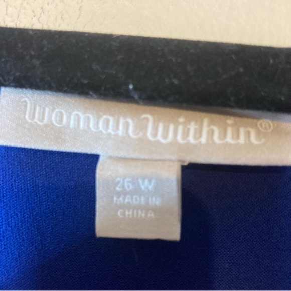 Women Within Blue Dress with White Embroidery Size 26 - Picture 11 of 11